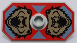Lego Castle Santis Minifig Shield with Bear Pattern - Picture 1 of 1