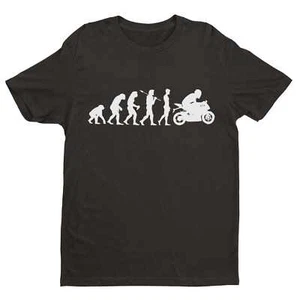 Lustiges Biker T-Shirt Die Evolution des Motorrads Darwin Ape zum Motorrad - Bild 1 von 12