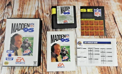 Madden NFL 95 (Sega Genesis, 1994) COMPLETE 9.5/10 CONDITION - Image 1 of 4