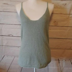 NUEVO CON ETIQUETAS Algodón Emporio Azul Onda Doble Cuchara Suéter Camiseta sin Mangas Talla Grande  - Imagen 1 de 5