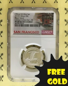 2018-S Block Island SILVER Limited Quarter NGC PF 69 UC FR w/FREE 1/2 GOLDBACK* - Picture 1 of 4