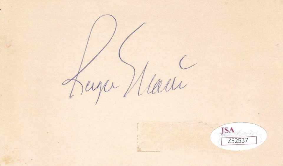 ROGER MARIS d 1985 Signed 3X5 Index Card Baseball  JSA Z52537* - Image 1 of 1