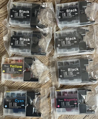 8 Ink Cartridge Universal B-12bk Black & B-12 Y Yellow & B-12 M Magenta Cyan - Image 1 of 2