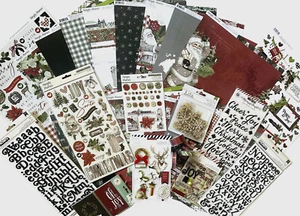 SIMPLE STORIES (VINTAGE RUSTIC CHRISTMAS) Paper & Embellishment Set A - Save 60% - Picture 1 of 15