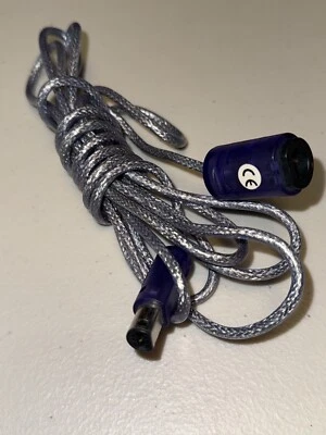 Nintendo Gamecube 8ft Remote Controller Extension Cable Cord Purple & Silver - Image 1 of 2