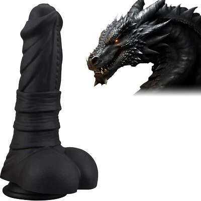 Consolador Dragón 10" Grueso Fantasía Monstruo Consolador de Silicona Juguete Sexual para Adultos Enorme Polla Grande Foto 1 de 4
