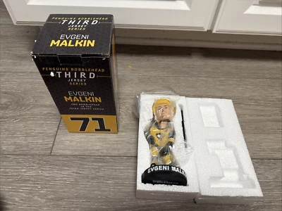 Pittsburgh Penguins Tercera Serie Jersey EVGENI MALKIN Bolso Caridad Bobblehead Foto 1 de 4
