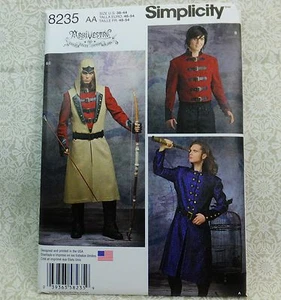 Abrigo Steampunk Simplicity 8235 Hombre, Chaqueta Disfraz Patrón 3 looks talla 38-44 - Imagen 1 de 1