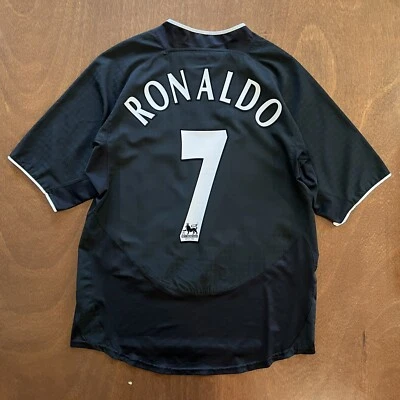 Camisa de futebol Nike Manchester United 2003/05 Away #7 Ronaldo tamanho M - Imagem 1 de 4