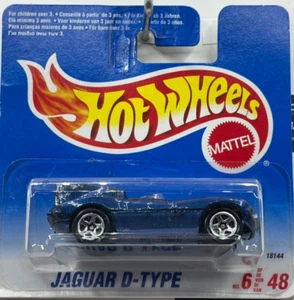 Hot Wheels International short card 1996 / JAGUAR D-TYPE (blue, 5SP) / 18144 - Picture 1 of 2