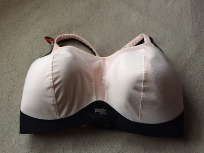 Sujetador deportivo Panache 40H (FF) rosa/negro moldeado copa suave estilo 7341A nuevo sin etiquetas Foto 1 de 4