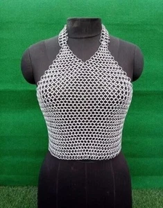 Aluminum Sexy Chainmail Bra, Aluminium Costume, Women's Clothing - Picture 1 of 5