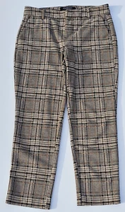 Liverpool Pantalones Mujer 6P 30"W Actual 28" Etiqueta Tostado Negro Glen Vestido Kelsey a Cuadros - Imagen 1 de 10