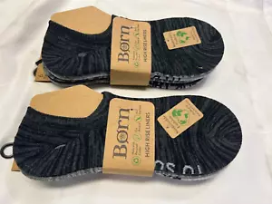 Born High Rise Liners Socks for Women, Black-Grey Heather size 4-10 (12 Pairs) - Picture 1 of 3
