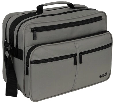 Spear Arbeitstasche Umhängetasche Flugbegleiter Herrentasche  Grau - Bild 1 von 4