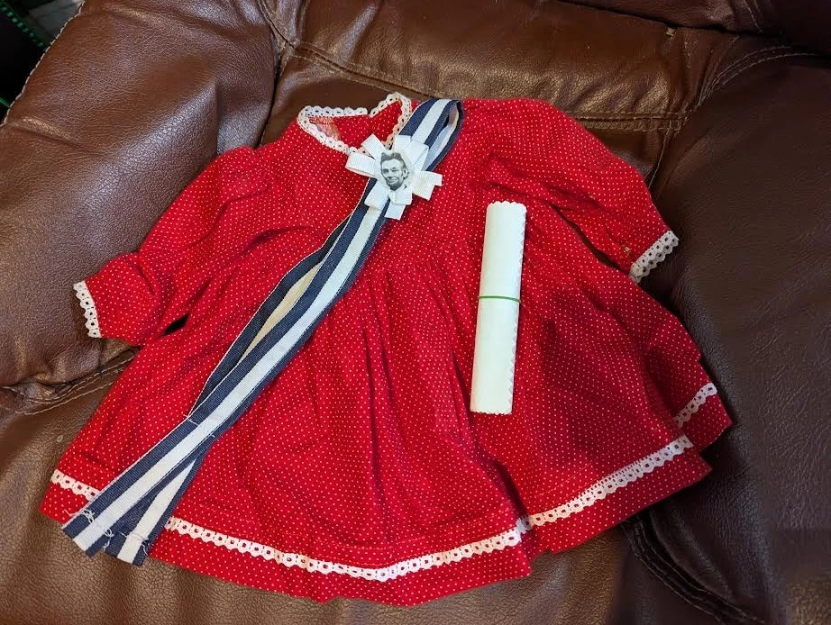 American Girl Pleasant Company  Addy Walker Homemade Patriotic Dress  - Image 1 of 2