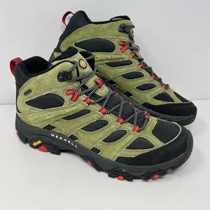 Merrell Men’s Moab 3 Mid Waterproof Hiking Boot Sz 12 Green Black Vibram NWOB - Picture 1 of 8