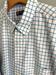 Chaps Mens Shirt Sz 17-17.5 36/37 Long Sleeve Wrinkle Free Cotton Polyester - Picture 1 of 5