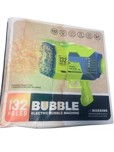AKIS HOME Seifenblasenmaschine 132 Loch BUBBLE GUN Akku wiederverwendbar Bazooka - Bild 1 von 1