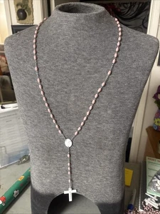 Rosenkranz Halskette Rosa Perlen 5 Stück - Bild 1 von 2