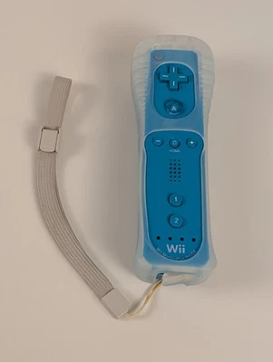 Official Nintendo Wii Remote Motion Plus Teal Blue RVL-036 OEM Controller TESTED - Image 1 of 4