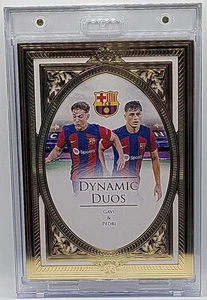 2024 FUTERA XL FC BARCELONA GAVI & PEDRI: 01/03, MARCO ROJO DYNAMIC DUOS ORO 24K - Imagen 1 de 9