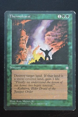 Magic The Gathering MTG THERMOKARST Ice Age MP Moderately Played - Image 1 of 2