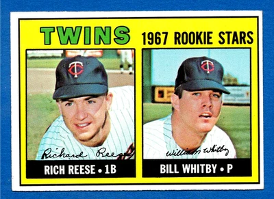 1967 TOPPS #486 RICH REESE / BILL WHITBY MINNESOTA TWINS ROOKIE -- EX / EX MINT - Image 1 of 2