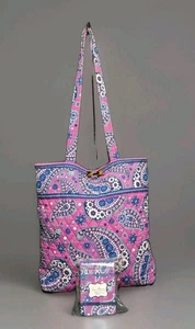 HERMOSO - BOLSO DE MANO VERA BRADLEY CON PAPELES DE BOLSILLO, ESTAMPADO BOYSENBERRY - NUEVO SIN ETIQUETAS - Imagen 1 de 20