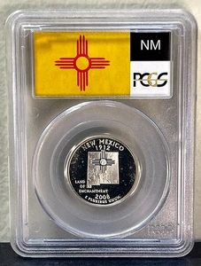 2008 S 25C Silver New Mexico Quarter PCGS PR69DCAM - Picture 1 of 2