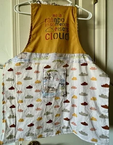 “Be A Rainbow In Someone Else’s Cloud” Custom Made Reversible Adult BIB Apron - Picture 1 of 2