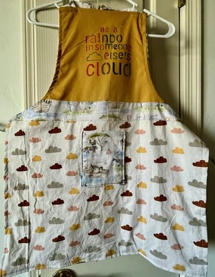“Be A Rainbow In Someone Else’s Cloud” Custom Made Reversible Adult BIB Apron - Image 1 of 2