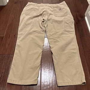 Carhartt Men's Rugged Flex Relaxed Fit Canvas Work Pants Tan Sz 42x30 #BN2291-M - Picture 1 of 10