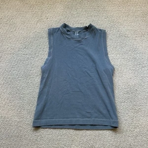 SKIMS Damen Top blau gerippt Baumwolle quadratischer Ausschnitt bauchfreies Tanktop Größe Small - Bild 1 von 9