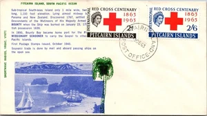 1963 British Pitcairn Island Red Cross Centenary Stamps HMS Bounty Cover - Picture 1 of 2