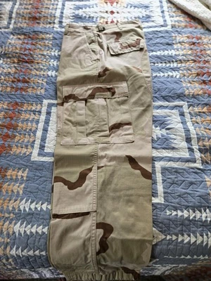 USGI MILITARY ISSUE 3 COLOR DESERT CAMO BDU DCU TROUSERS PANTS TWILL NEW - Image 1 of 2