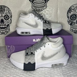 Nike LeBron Witness 8 'White Light Smoke Grey' - UK 4 (US 4.5) - Imagen 1 de 10