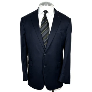 Brooks Brothers Regent Estrato Italian Wool Made In Italy Black Blazer 43 Reg - Picture 1 of 13