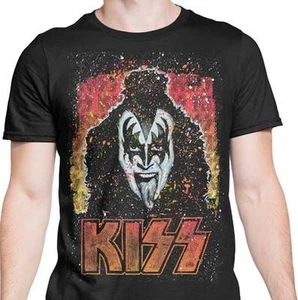 Camisa para hombre Get Down Art GDA KISS Face Of The Demon Music Metal Rock Band SFAE40 - Imagen 1 de 3
