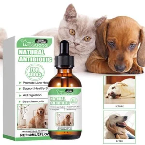 Gocce integrative antibiotiche naturali per gatti e cani, energizzanti, 60 U9I2 - Foto 1 di 15
