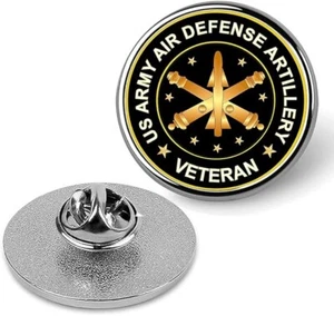 Silber US Army Air Defense Artillery Veteran Anstecknadel Veteran Tie Suit Shirt - Bild 1 von 3