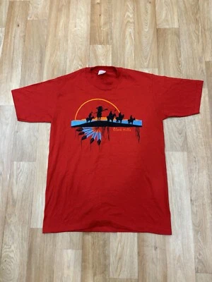 VTG 90s South Dakota Black Hills T Shirt Wyoming Western MD Native American A59 - Image 1 of 4
