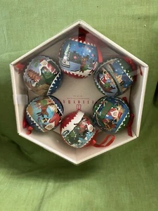 POTTERY BARN Santa Around the World~CHRISTMAS Ornament Boxed Collection Set of 6 - Picture 1 of 5