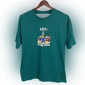 Disney Champion T-Shirt Unisex 2XL Green Mickey Minnie Mouse Graphic - Picture 1 of 9