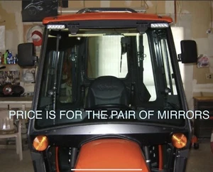 2 SKID STEER RUBBER MAGNETIC MIRRORS BACKHOE FITS BOBCAT CASE CAT RK & MORE - Picture 1 of 21