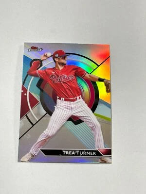 TREA TURNER FINEST REFRACTOR PHILADELPHIA PHILLIES #72 2023 23 TOPPS - Image 1 of 2