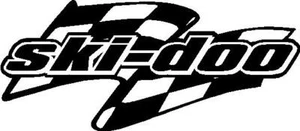 Ski-doo checkered flag snowmobile decal vinyl window sticker  - Picture 1 of 1