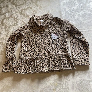 Hello Kitty Leopard Print Snap Front Jacket 4 365 Kids Garanimals - Picture 1 of 4