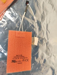 37.5W 3"W x 5"L Watlow SW00834-A00EB Silicone Rubber Heater Pad 260°C 12VDC NEW - Picture 1 of 7