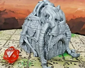 Hunter's Tribal Skull Hut Scenery Terrain Miniatura Modello Dungeons & Dragons D&D - Foto 1 di 9
